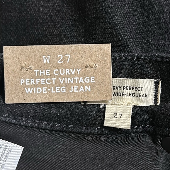 Madewell The Curvy Perfect Wide Leg Jean in Black Rinse Wash - Picture 14 of 14